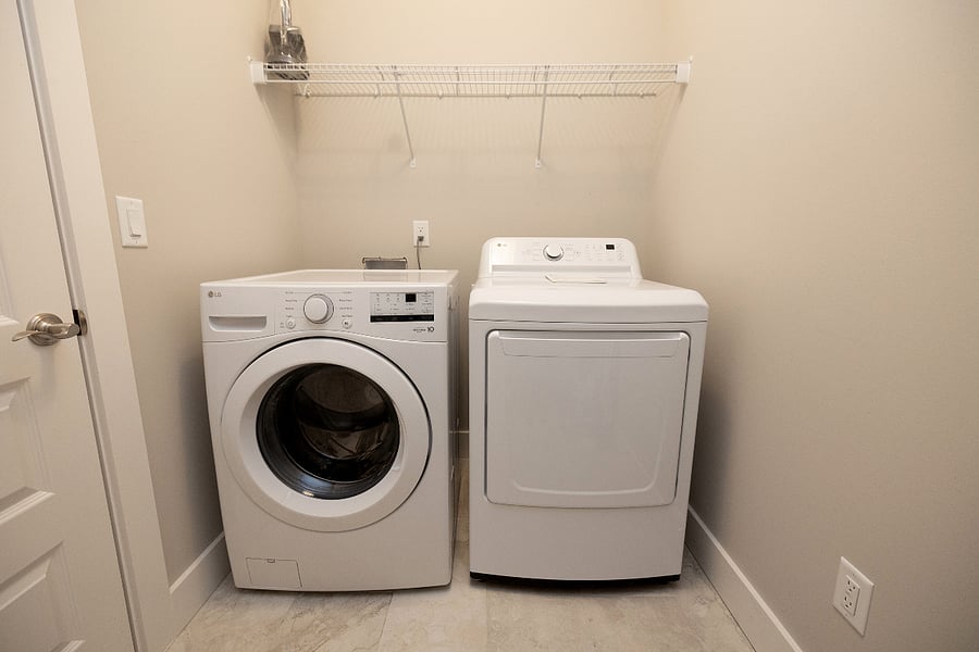 Laundry room on second floor, next to bedrooms.