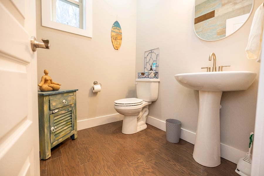 Half bathroom located on first floor.