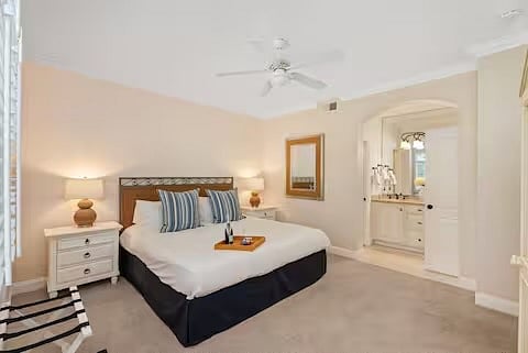 Master en-suite with king bed with dual sink.
