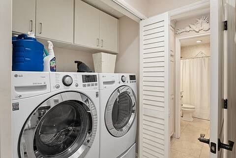 Extra large LG washer dryer.