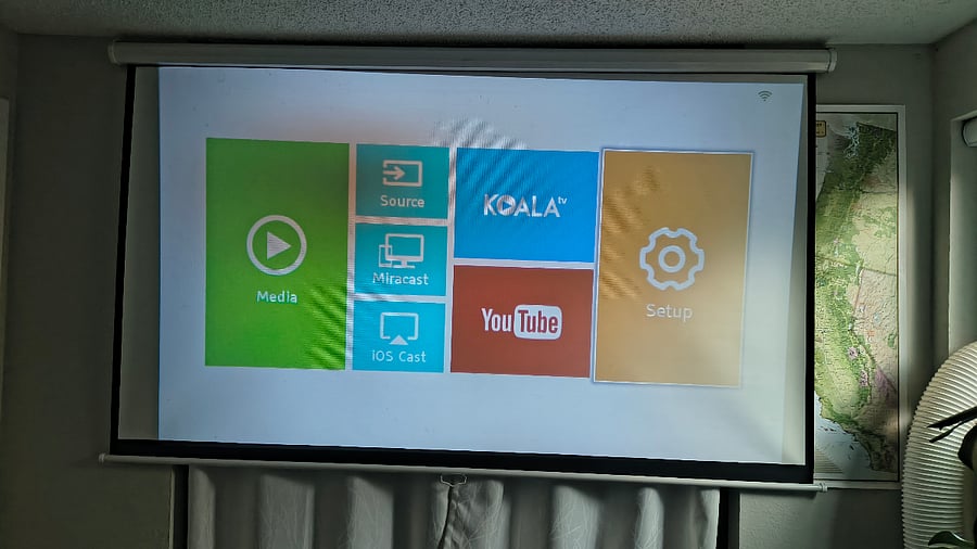 Projector screen in your bedroom