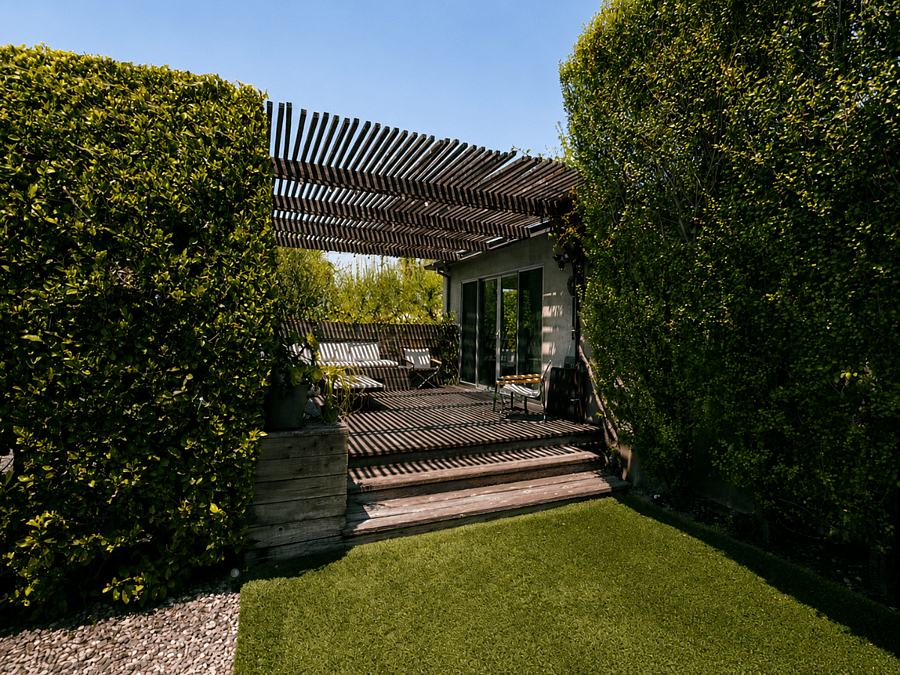 Outdoor deck off living room