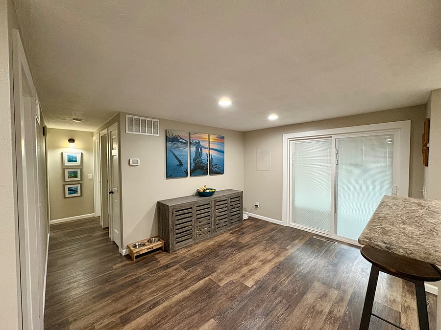 Living Area and Hallway to Bedrooms