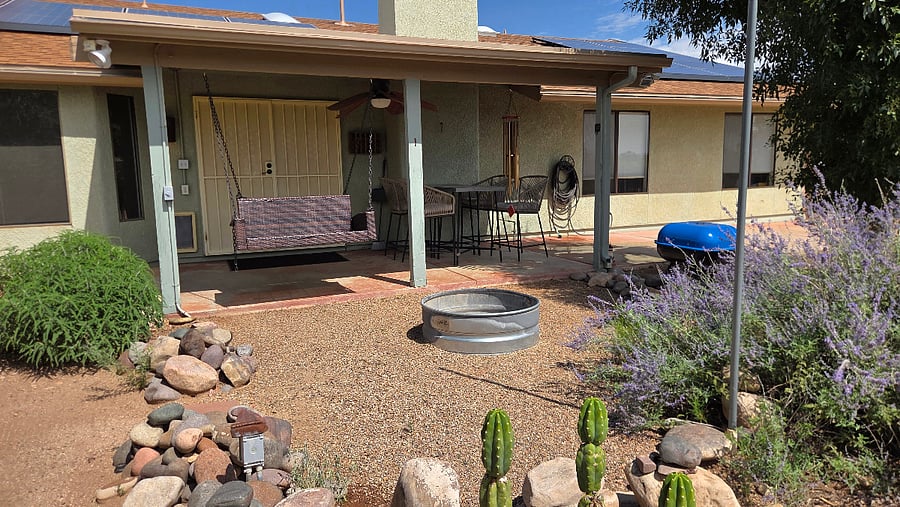 Covered back porch