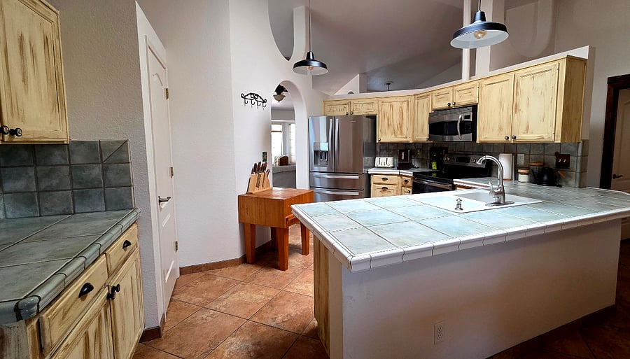 Fully equipped kitchen with ample counter space