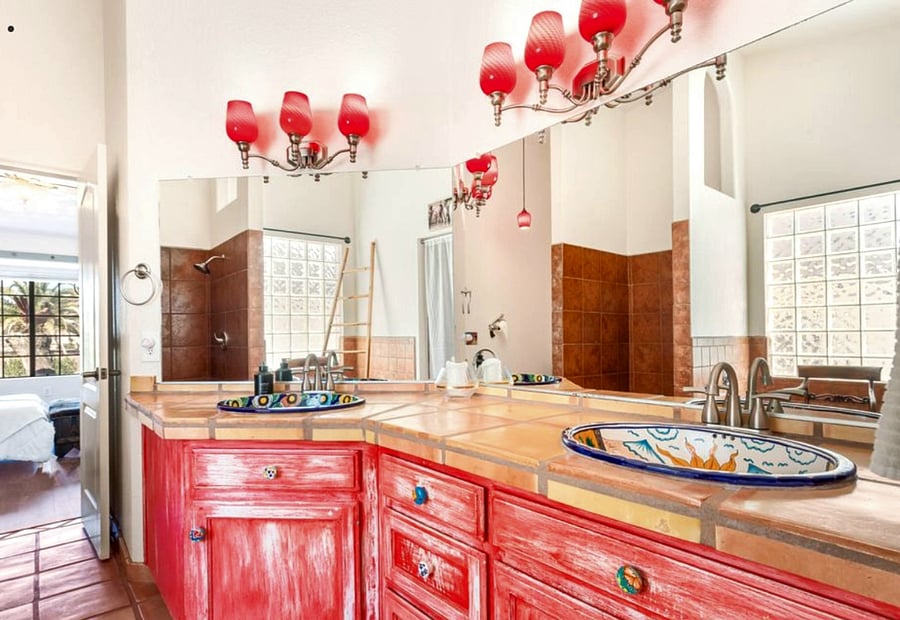 Primary Bathroom with large counter and double sinks