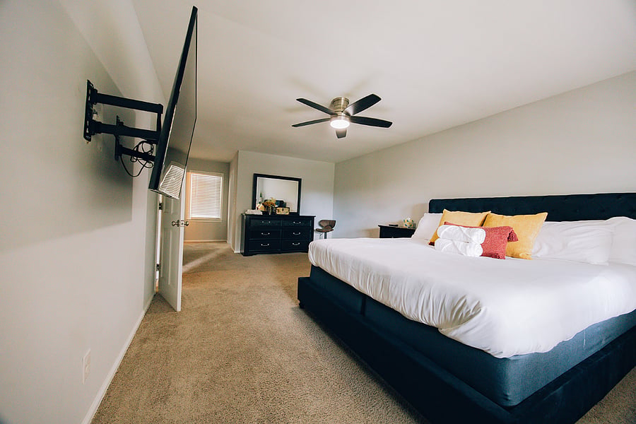 King-sized bed