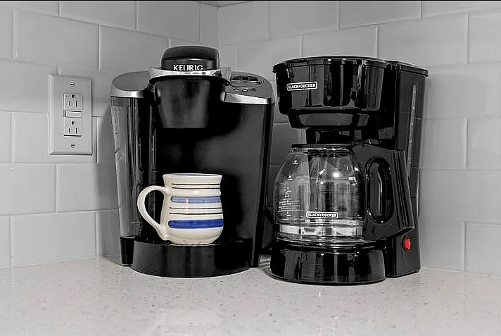 For morning coffee, our kitchen has everything you need to feel right at home.