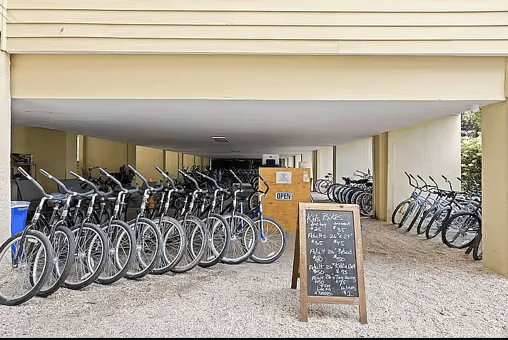 Discover the charm of the area with ease our resort bikes make exploring fun and effortless.