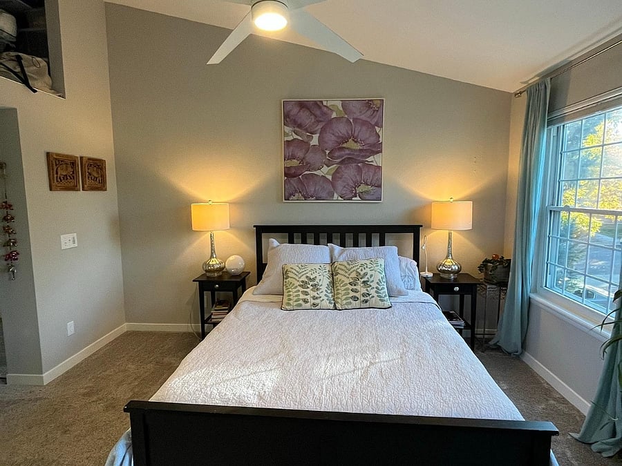 First bedroom. Please note furniture is being updated.