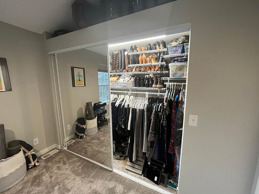 Second bedroom. Large closet with full mirrors.
