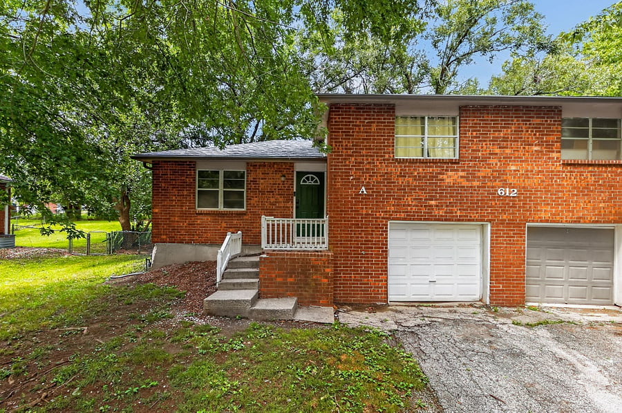 Front entrance and Driveway.