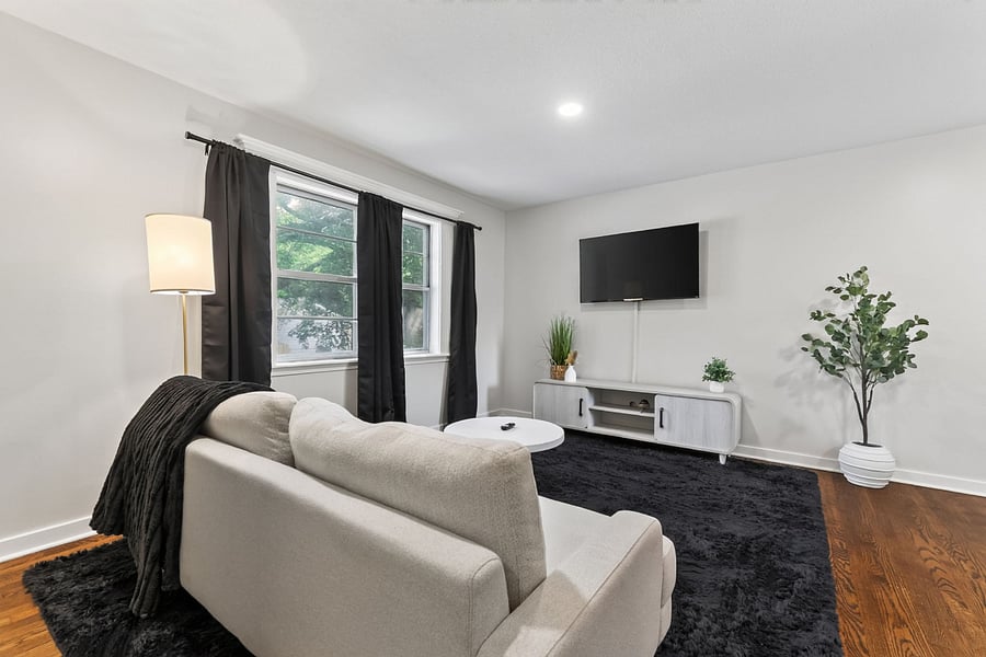 Stylish living room with Smart TV