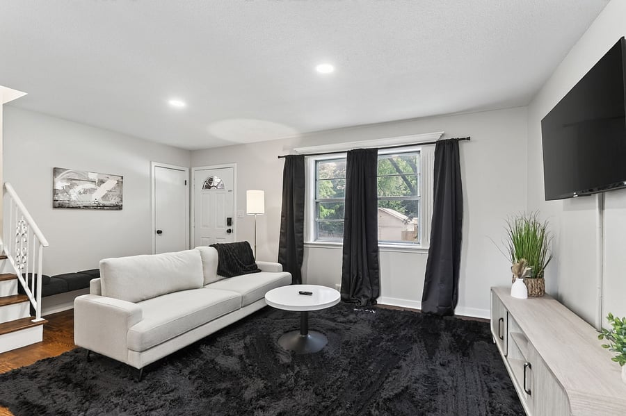 Stylish living room with Smart TV