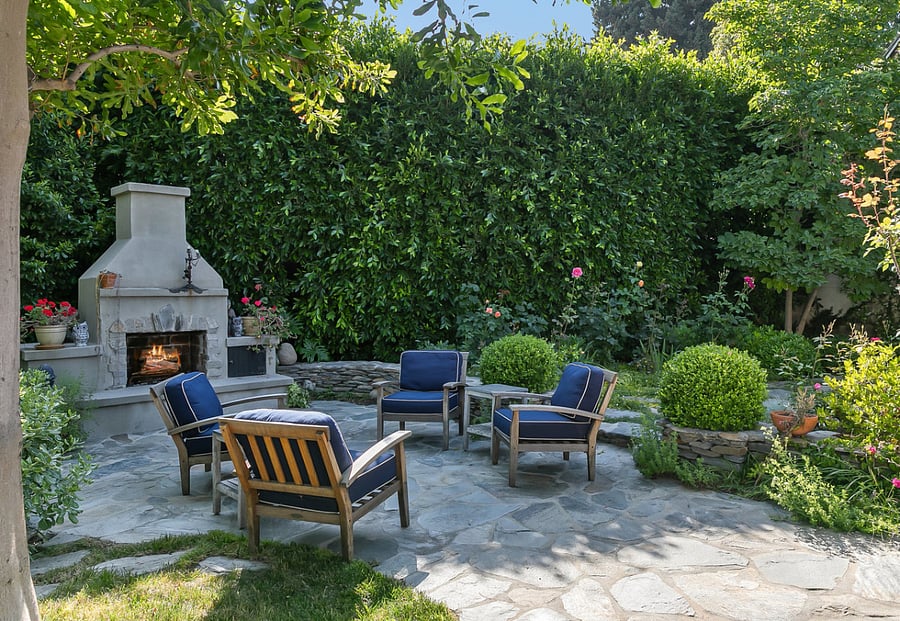 Fire pit and ample seating for you and those you are entertaining.