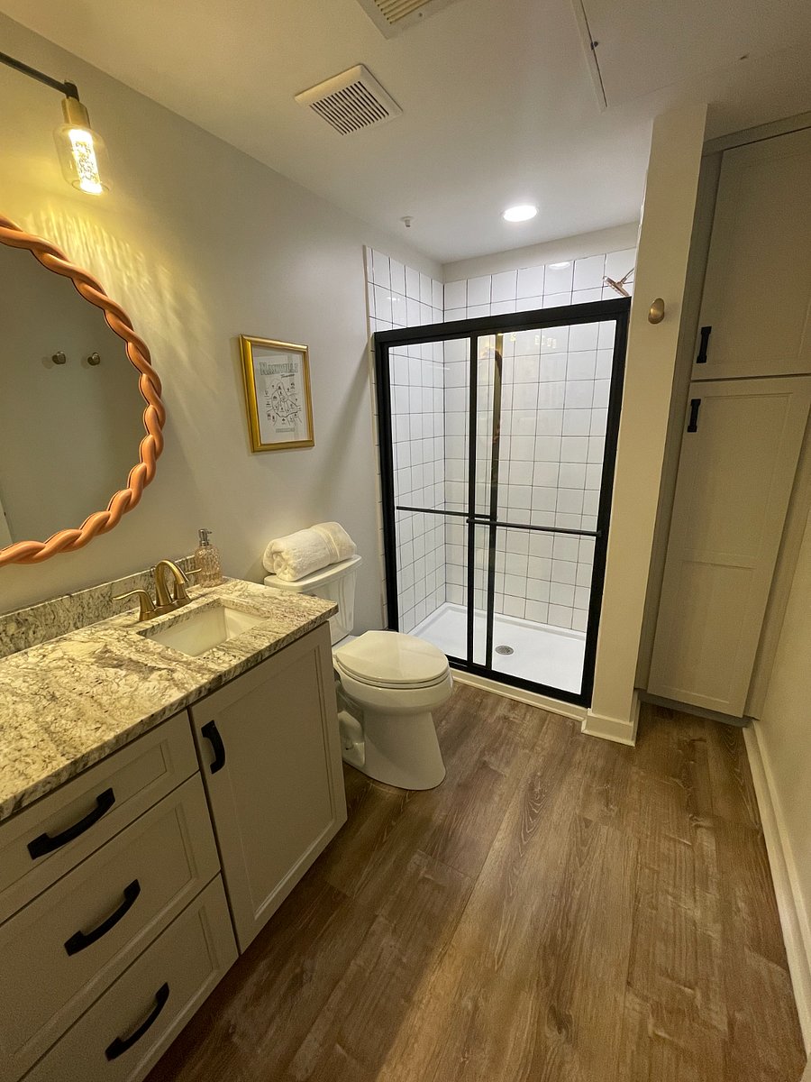 Bathroom, new (2025) cabinets and shower