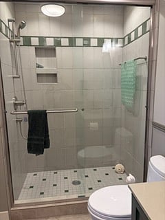 Double-sized shower.
