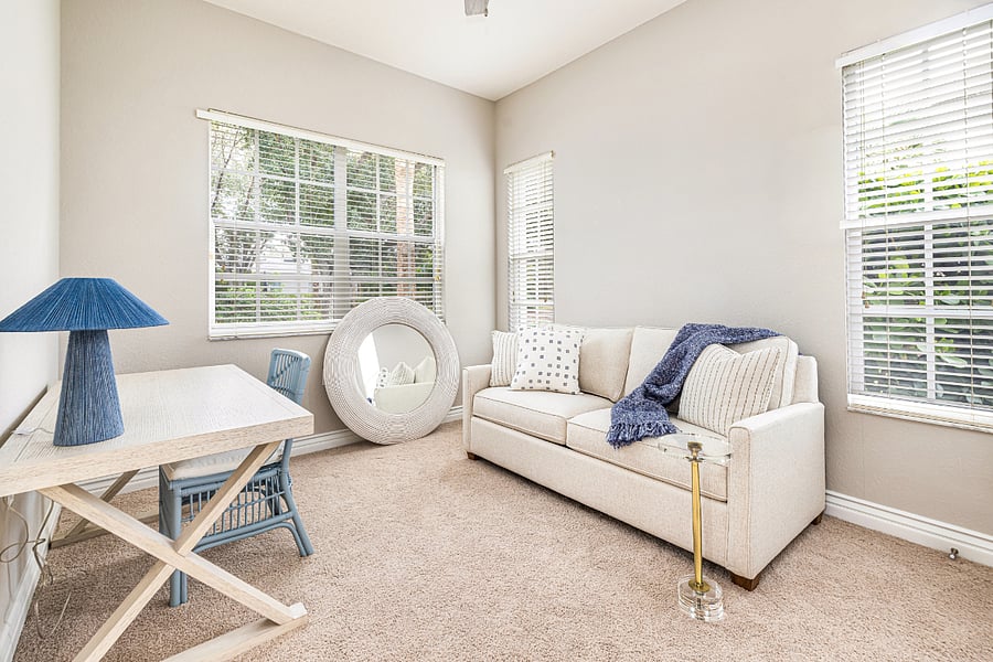 Third bedroom and private office with dedicated workspace and sleeper sofa