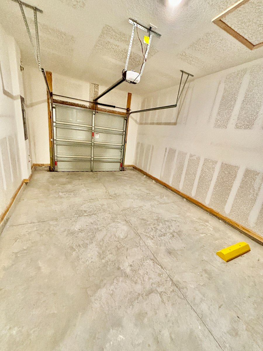 One-car garage, connects to interior entryway. We provide one garage door opener & there is an electronic keypad.