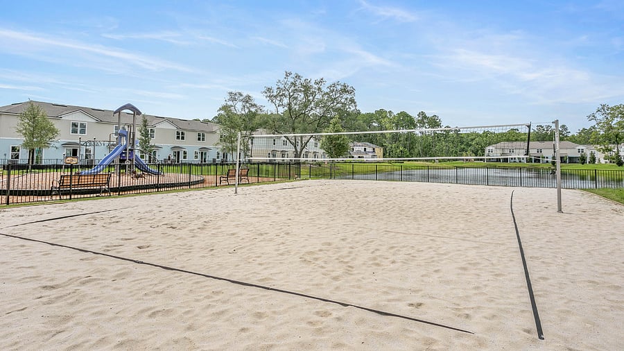 Community sand volleyball court