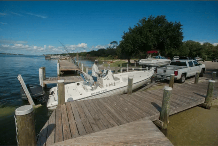 Galvez Landing boat ramp is 1/8 mile away, right at the end of our street!