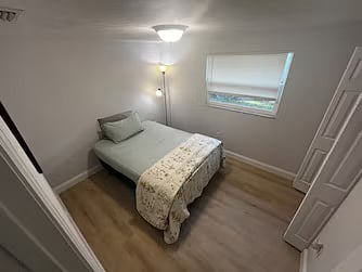 a dresser has been added to this bedroom.