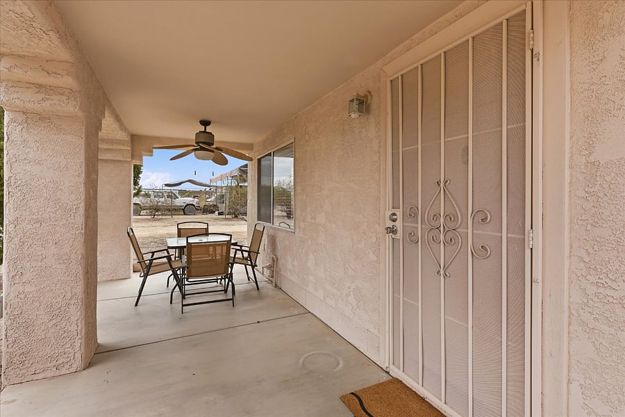 Private front entry with porch