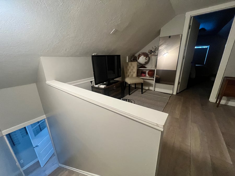 Upstairs living area