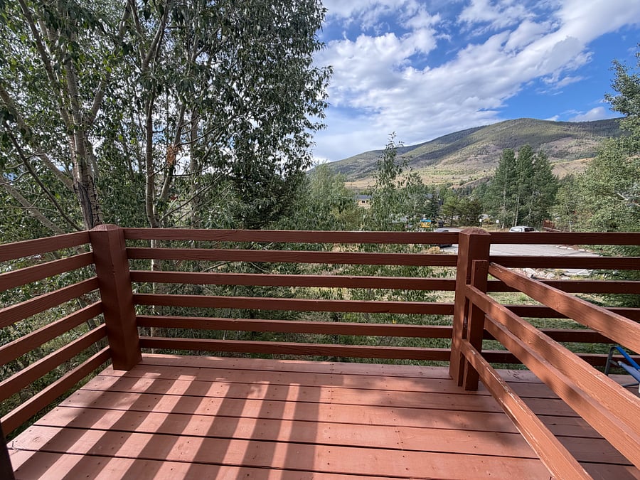 eastern view from upstairs deck of of master b/r