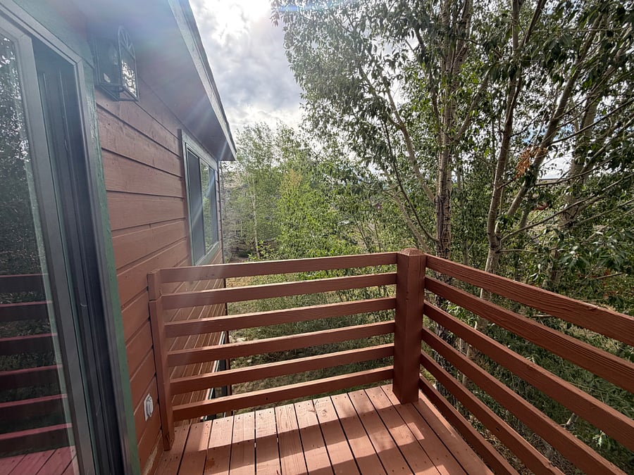 southern view from upstairs deck of of master b/r