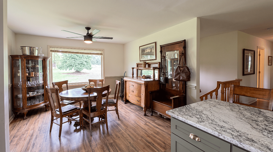 Open plan dining room
