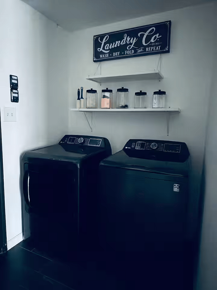 Laundry room with utility closet