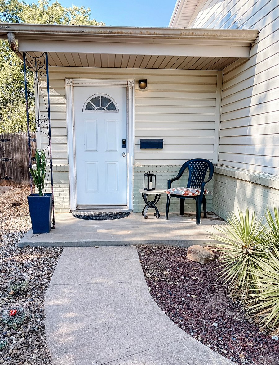 Private Front Entry & Patio Enjoy the convenience and privacy of your own front gate entrance to your private backyard, private patio, and dedicated outdoor spacea welcoming transition from the outside world into your own retreat.