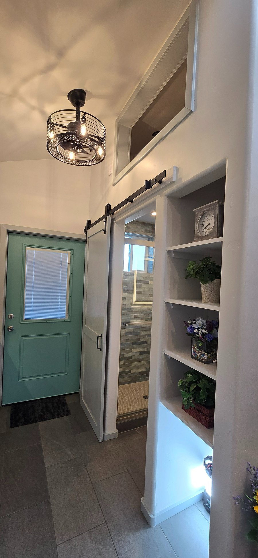 Front Door and Pantry Shelf