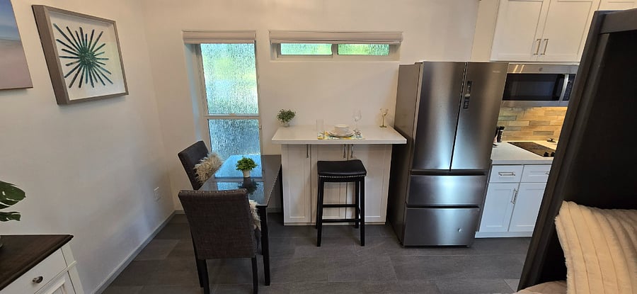 Seating Area with Table and Countertop