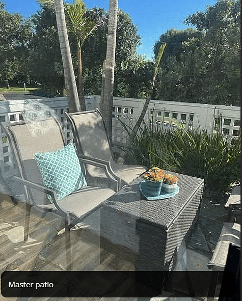 Balcony off the master bedroom.