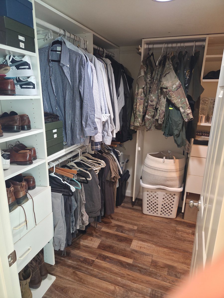 Huge walk-in closet. To the right there's more space.