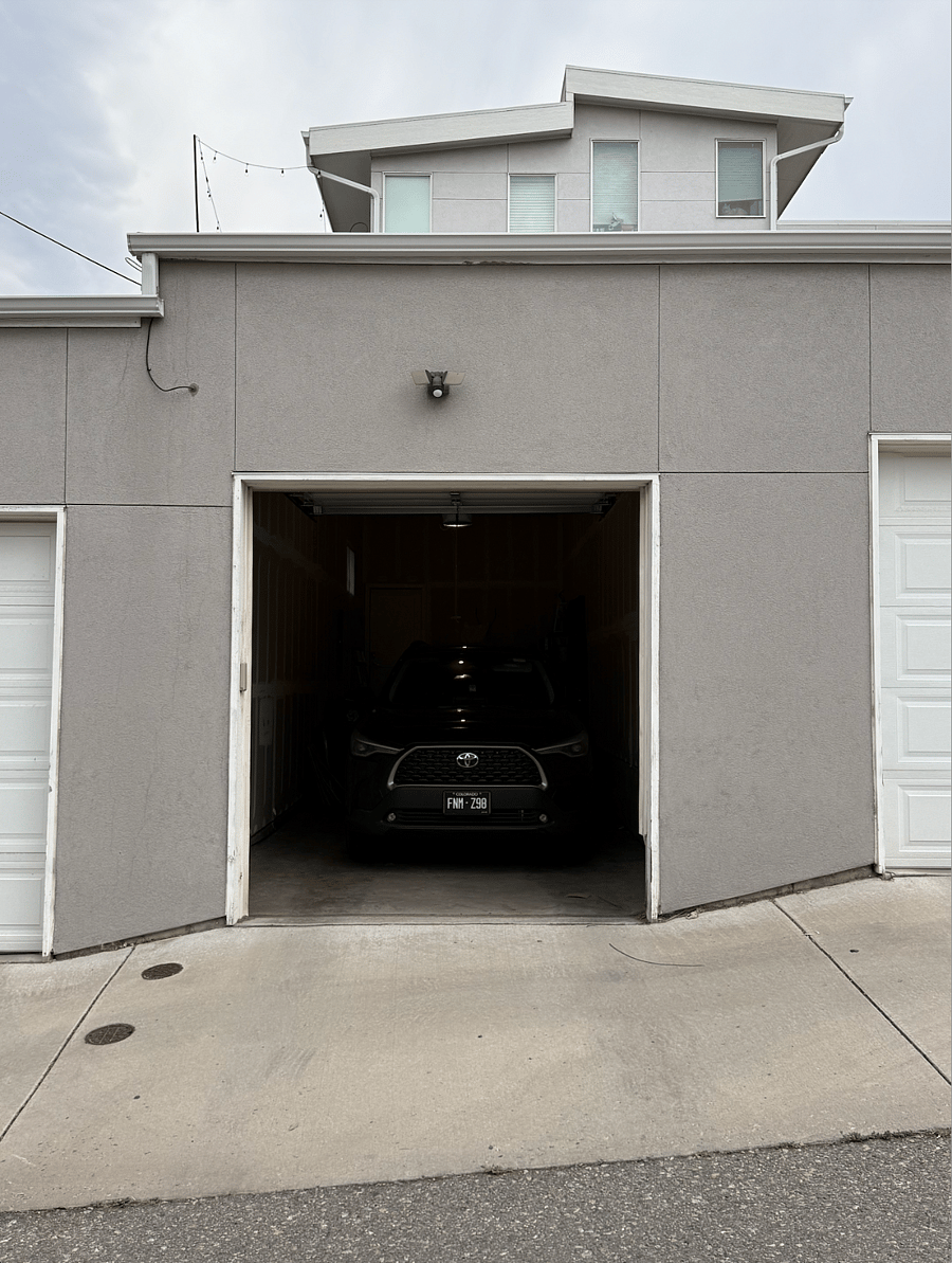 Attached double garage