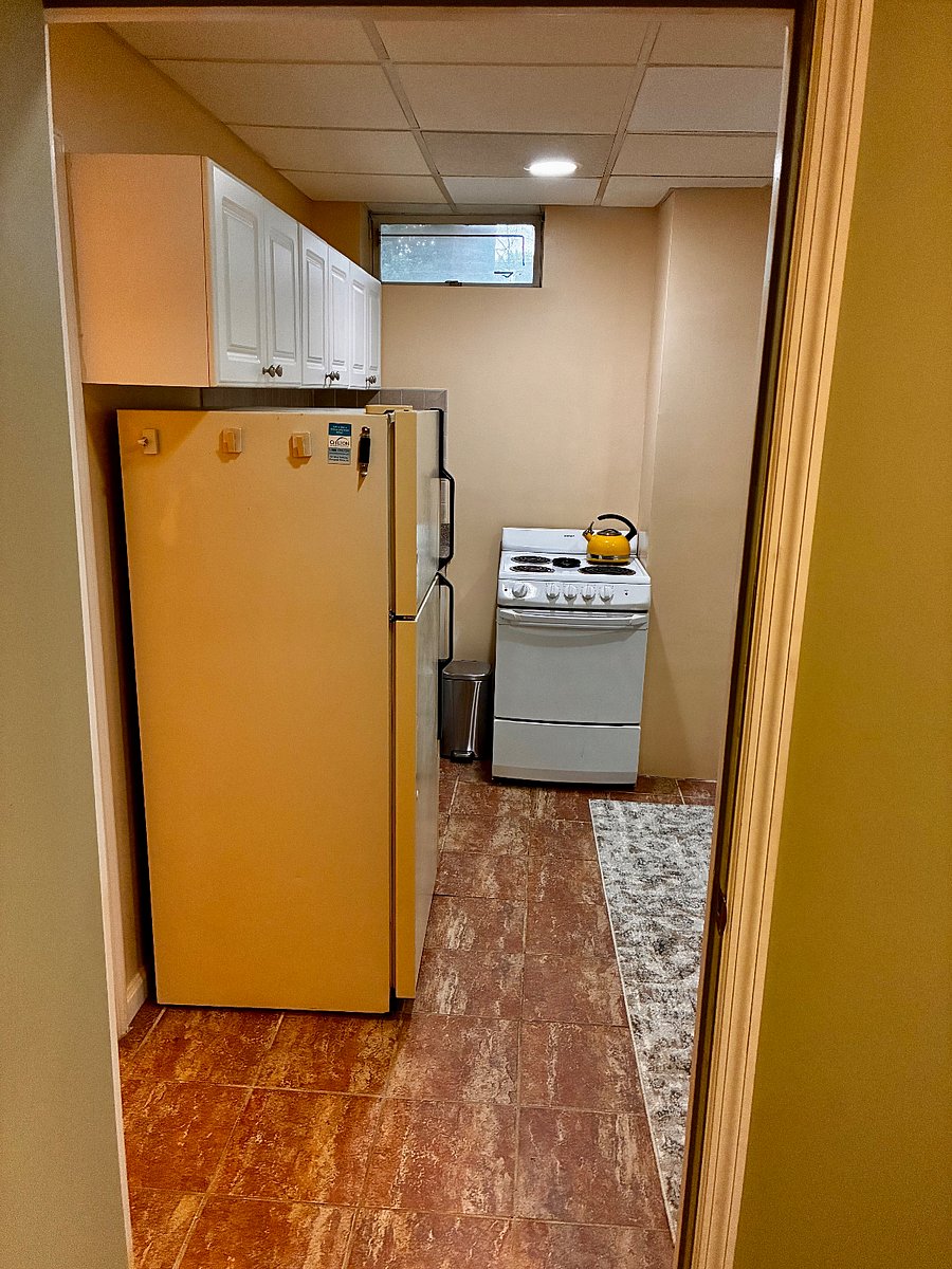 Full size refrigerator, ice trays, bucket and scoop, extra garbage bags, cooking, pyrex, extra dish soap, cleaning products, every possible kitchen utensils, needed.