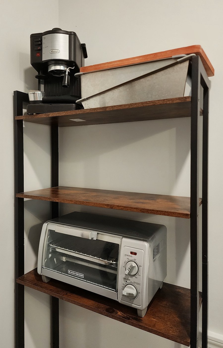 shelves for food and small appliances