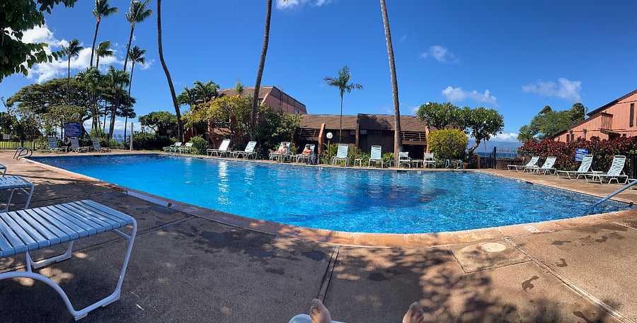 Huge pool and always plenty of lounge chairs available