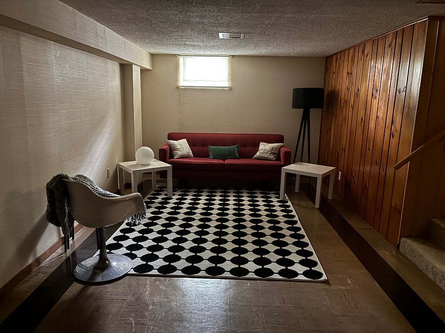 Private sitting area. Smart TV not shown.