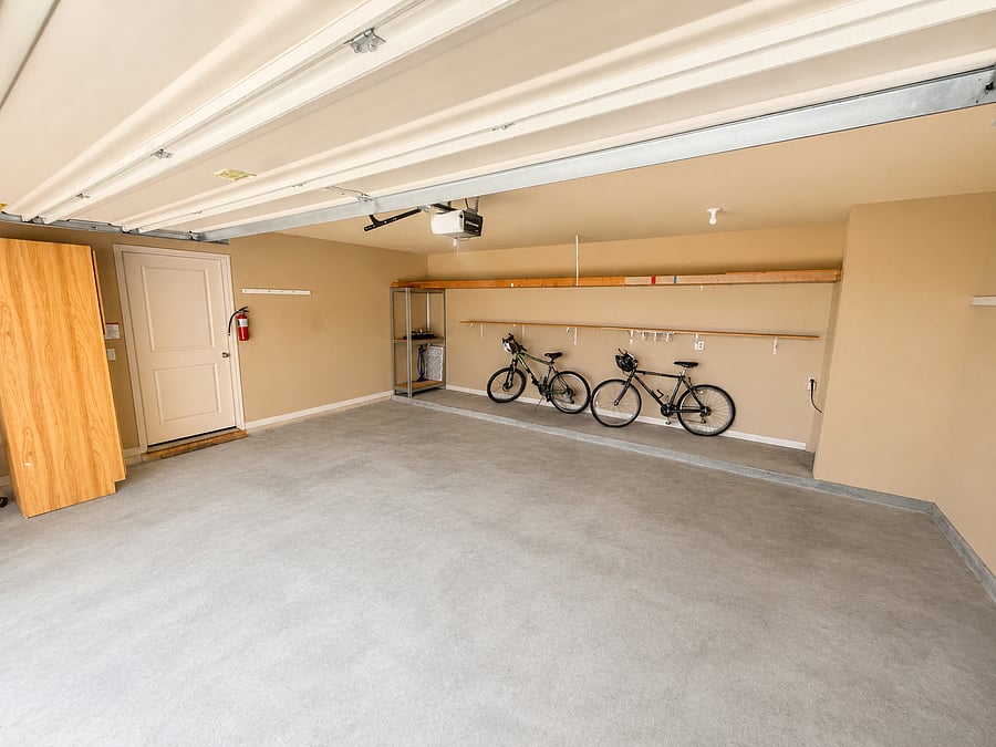 Covered two car garage