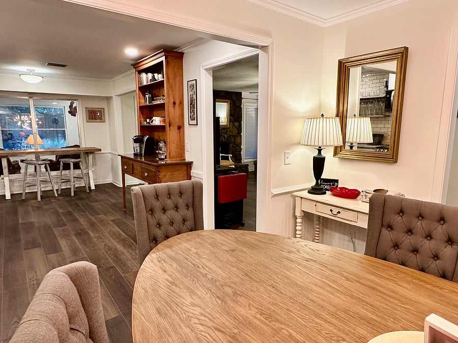 View from the Dinning Area to the Kitchen and Living room at the Cove