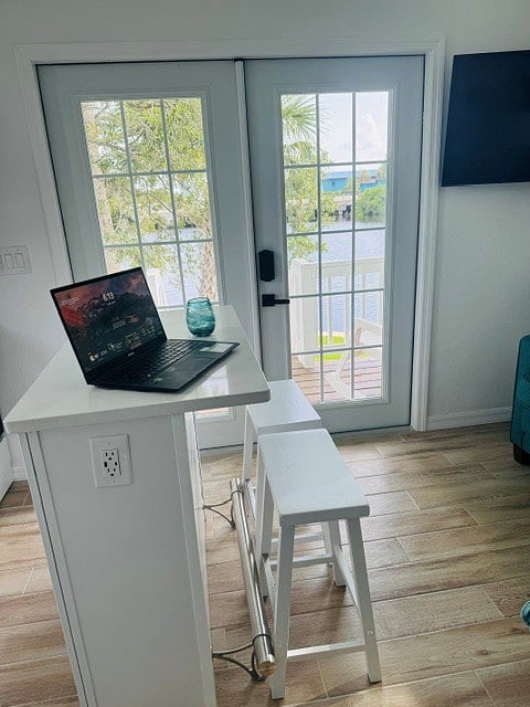 USB ports at island and every end-table and nightstands