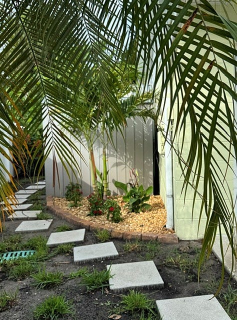 Entry path to the guest house on left side of main house