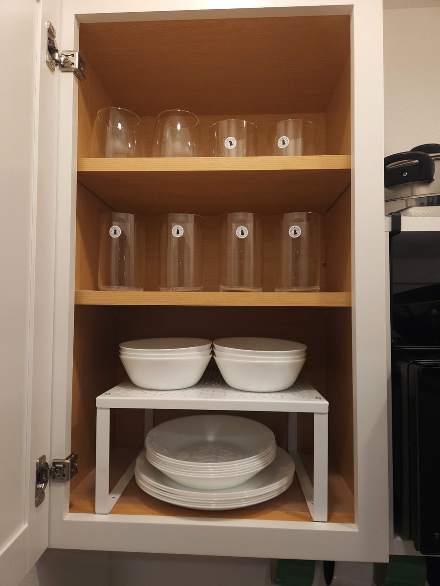 Close up of the contents of the cabinet.