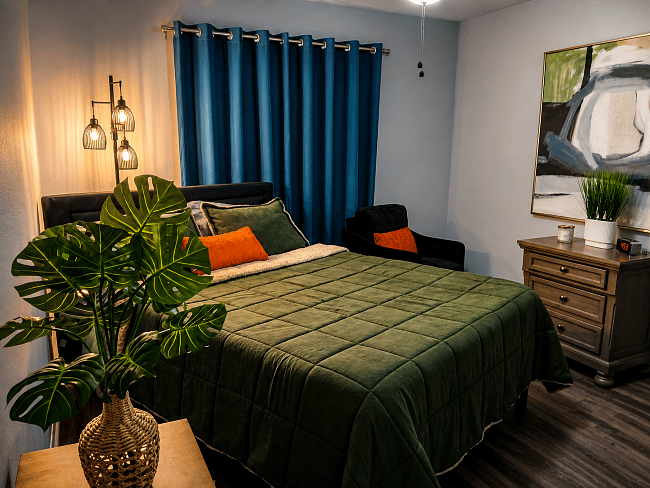 Guest (Queen) Bedroom 3 complete with Smart TV and Workstation