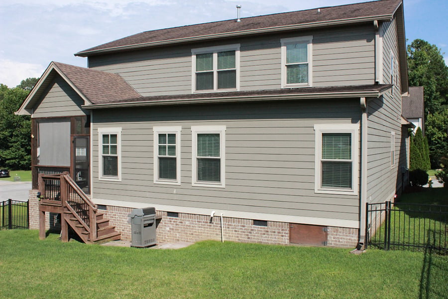 Drop Screen on Screened porch helps reduce evening sun.
