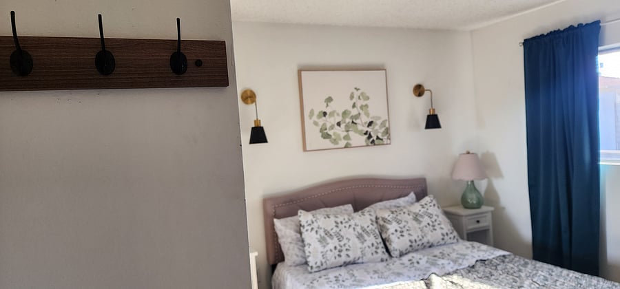 Coat rack in entry way for easy storage